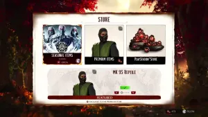 Mortal Kombat 1 Premium Store Main menu.