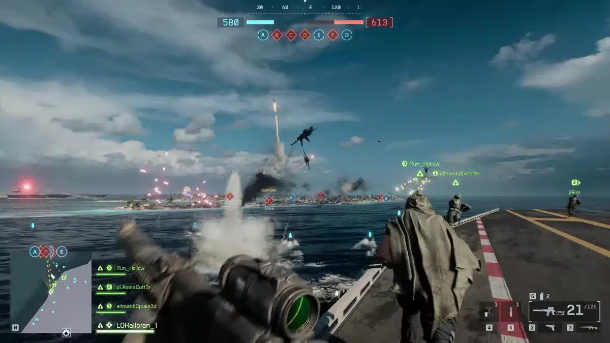 Battlefield 6 Wake Island Gameplay on aircraft carrier