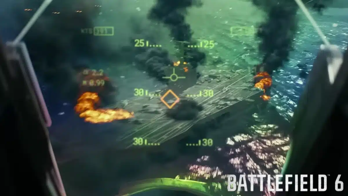 Battlefield 6 x Top Gun aircraft carrier target