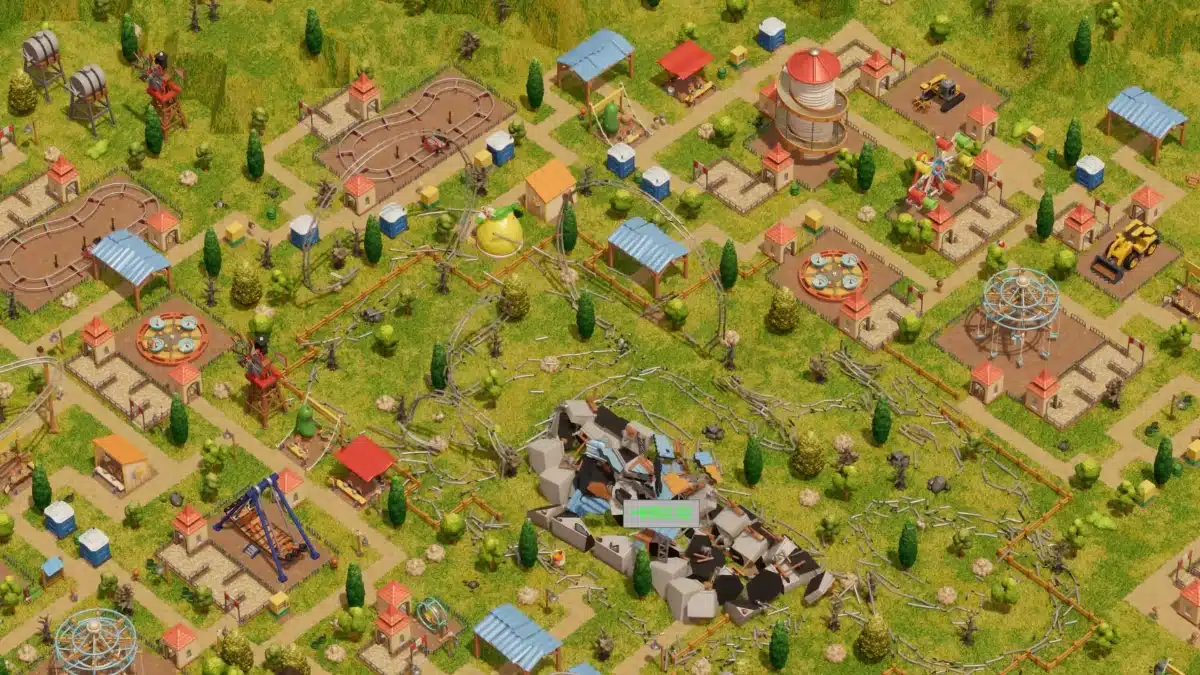 Ride breaking apart in RollerCoaster Tycoon Wonderworks