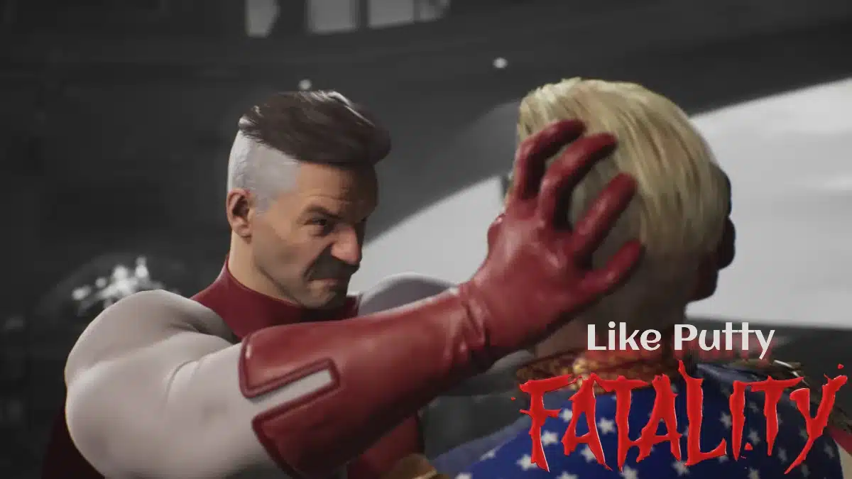 Mortal Kombat 1 Omni-Man Like Putty Fatality against Homelander.
