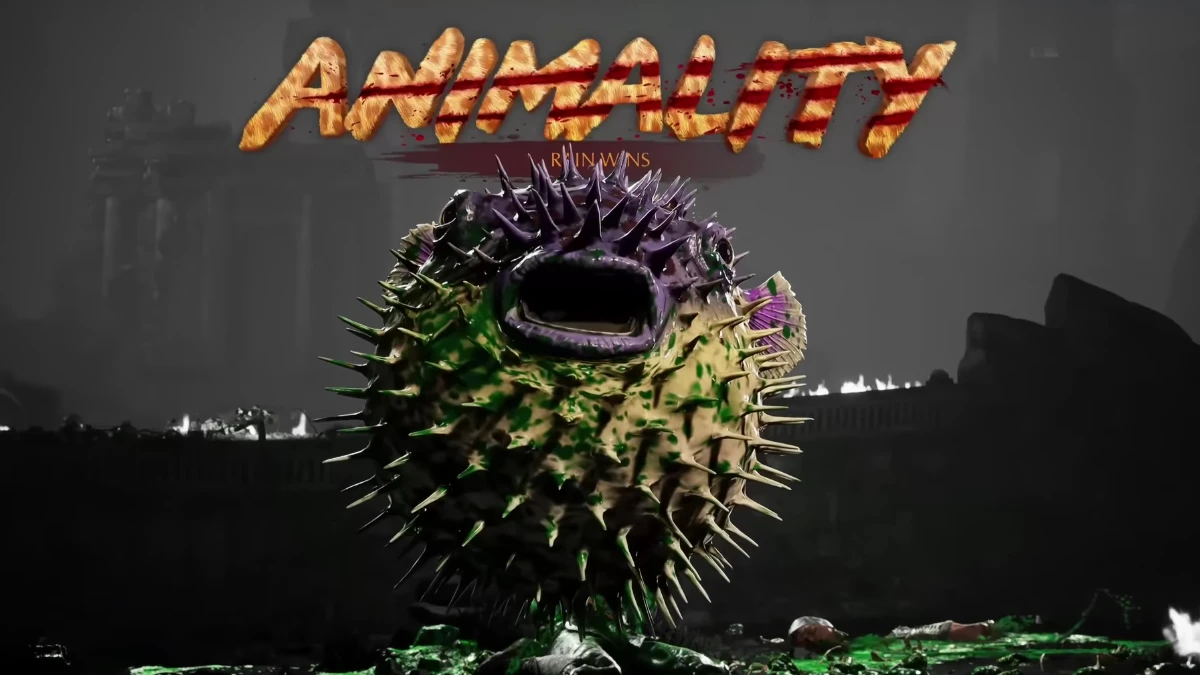 Mortal Kombat 1 Rain Pufferfish Animality (Allergic Reaction)
