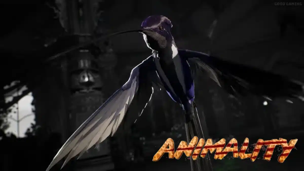 Kitana as her giant hummingbird Animality in Mortal Kombat 1