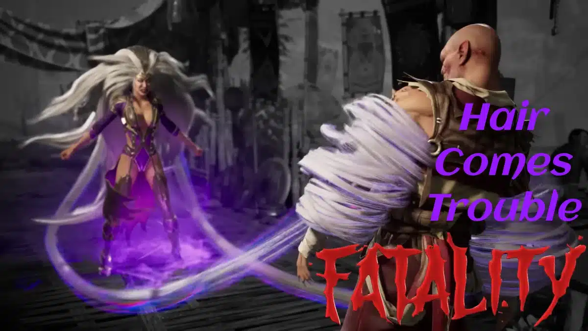 Mortal Kombat 1 Sindel Hair Comes Trouble Fatality