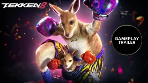 Roger Jr. and his mother wearing boxing gloves in Tekken 8